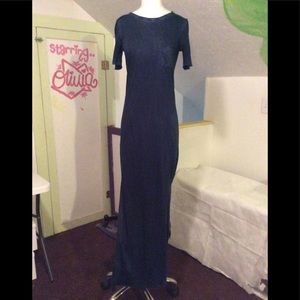 Cotton Citizen navy t-shirt maxi dress